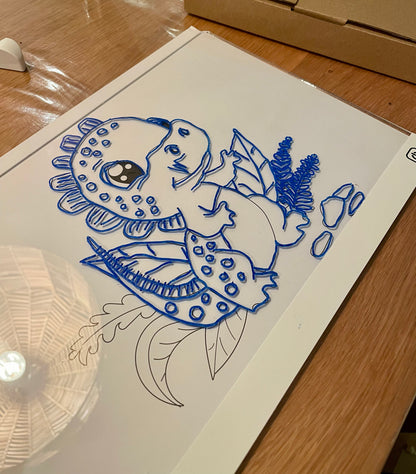 Tegneplade med LED-belysning