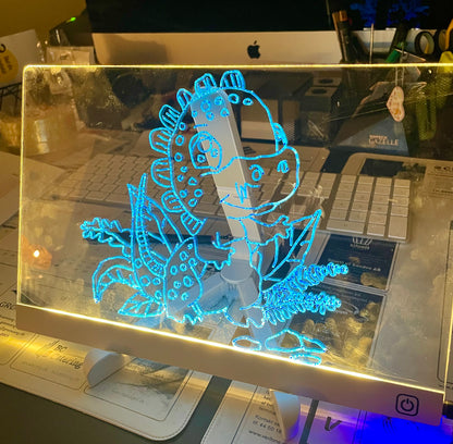 Tegneplade med LED-belysning